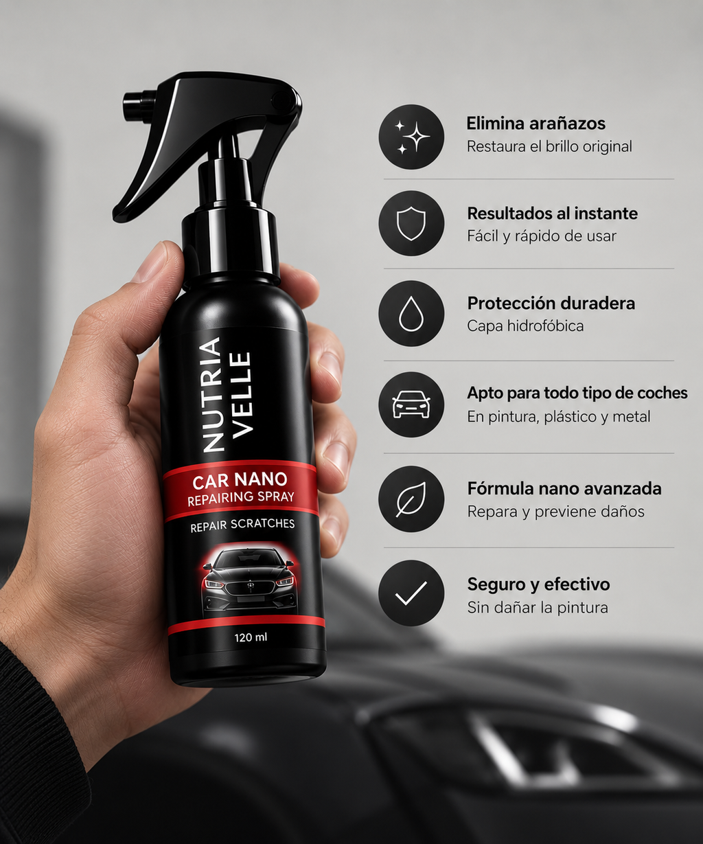 Spray para coche 3 en 1 | Renovador de Pintura y Brillo – Oferta 1+1 GRATIS